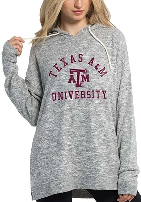 Texas A&M Aggies Womens Grey Cozy Tunic Hooded Sweatshirt