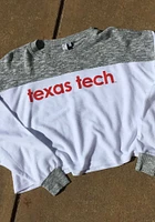 Texas Tech Red Raiders Womens White Cozy Colorblock LS Tee