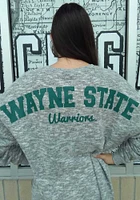 Wayne State Warriors Womens Grey Cozy LS Tee