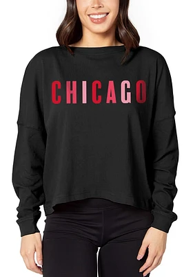 Chicago Womens Black X LS Tee