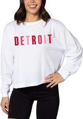 Detroit Womens White X LS Tee