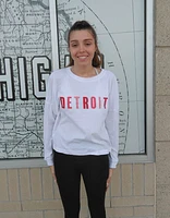 Detroit Womens White X LS Tee