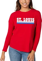 St Louis Womens Red Modern LS Tee