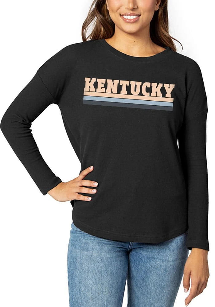 Kentucky Womens Black Modern LS Tee