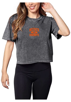 Oklahoma State Cowboys Womens Black Short and Sweet Sleeve T-Shirt