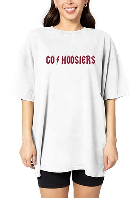 Indiana Hoosiers Womens White Band Short Sleeve T-Shirt
