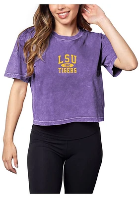 LSU Tigers Womens Purple Short and Sweet Sleeve T-Shirt