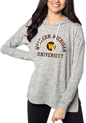 Western Michigan Broncos Womens Grey Cozy Hooded Sweatshirt