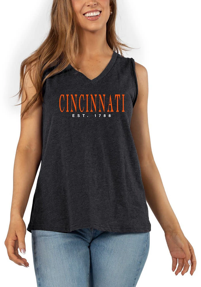 Cincinnati Womens Black Graphic Tank Top