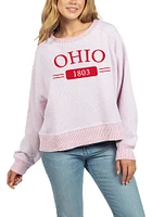 Ohio Womens Red Logo Crew Sweatshirt