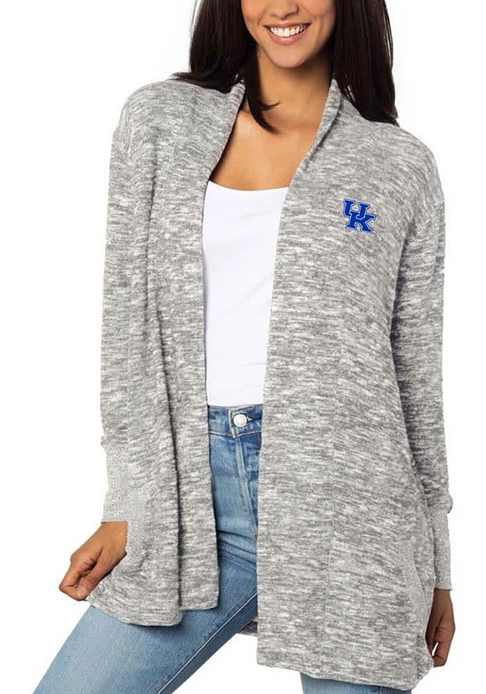 Kentucky Wildcats Womens Grey Campus Long Sleeve Cardigan