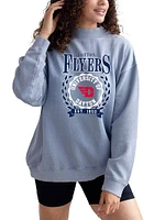 Dayton Flyers Womens Navy Blue Nantucket Crew Sweatshirt