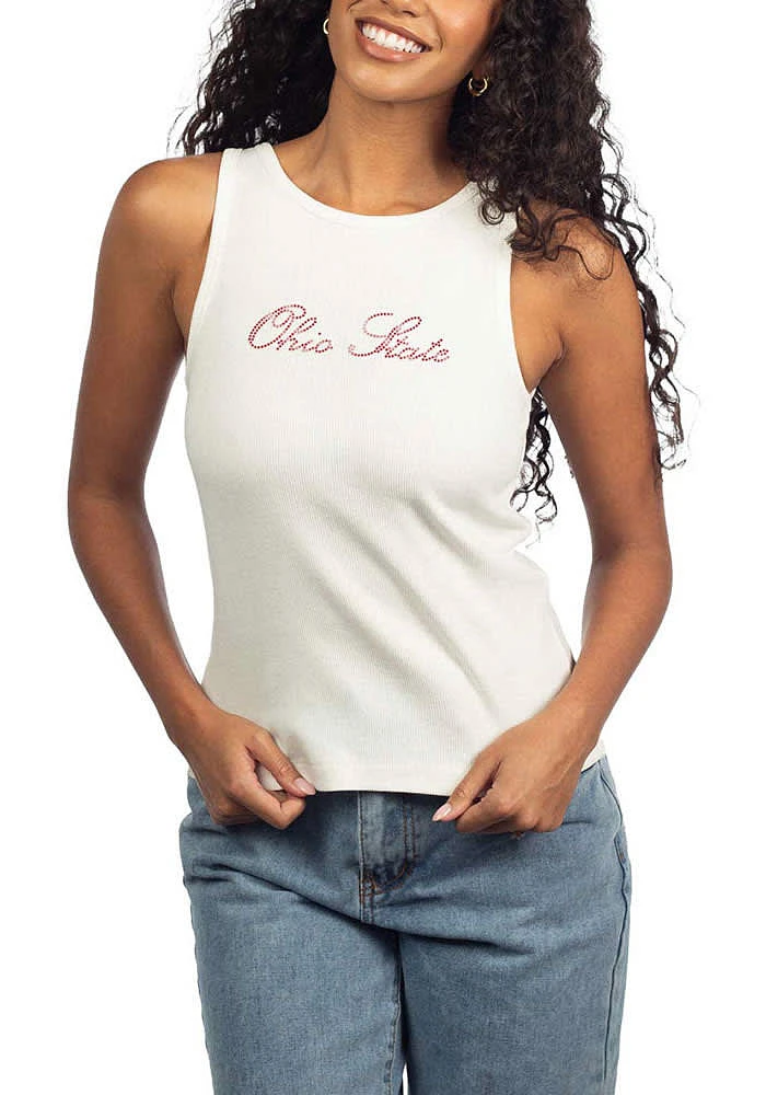 Ohio State Buckeyes Womens White Classic Tank Top