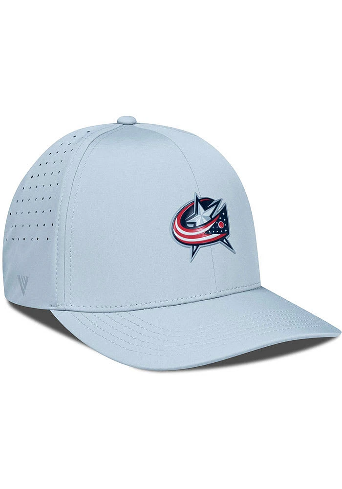 Levelwear Columbus Blue Jackets Mens Grey Zeta Structured Flex Hat