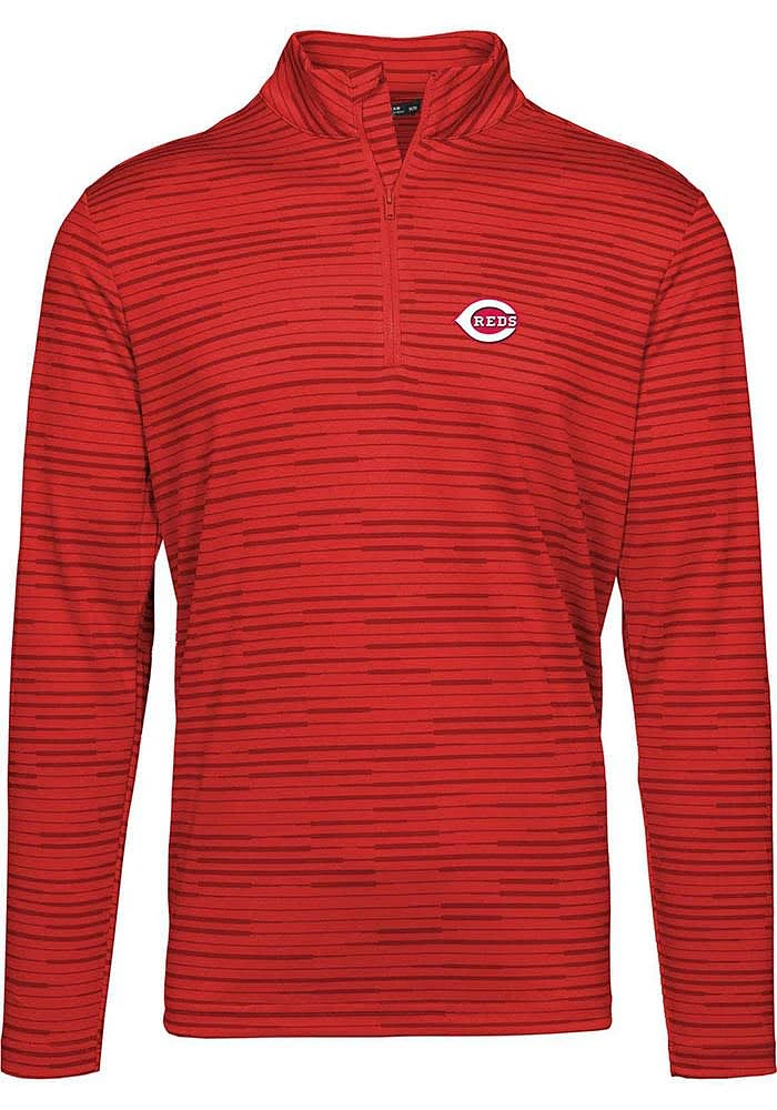 Levelwear Cincinnati Reds Mens Red Gear Long Sleeve Qtr Zip Pullover