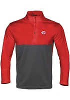 Levelwear Cincinnati Reds Mens Red Pursue Long Sleeve Qtr Zip Pullover