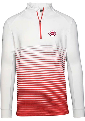 Levelwear Cincinnati Reds Mens Red Beam Long Sleeve Qtr Zip Pullover