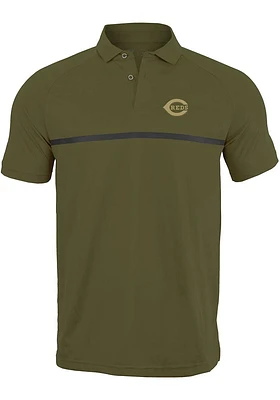 Levelwear Cincinnati Reds Mens Green Sector Short Sleeve Polo