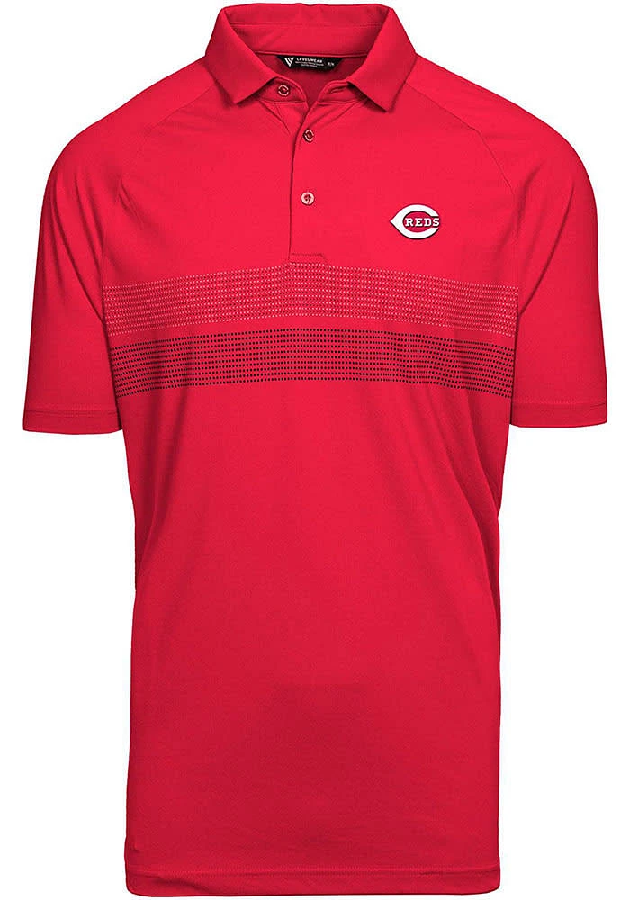 Levelwear Cincinnati Reds Mens Red Mason Short Sleeve Polo