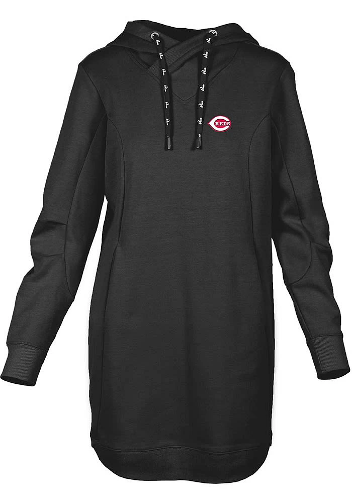 Levelwear Cincinnati Reds Womens Black Cover Dress Hooded Sweatshirt