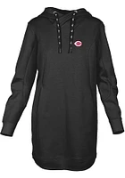 Levelwear Cincinnati Reds Womens Black Cover Dress Hooded Sweatshirt