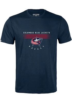 Levelwear Columbus Blue Jackets Navy Richmond Box Score Short Sleeve T Shirt