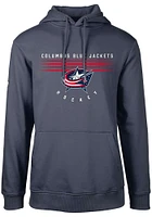 Levelwear Columbus Blue Jackets Mens Navy Podium Box Score Long Sleeve Hoodie