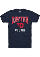 Rally Dayton Flyers Navy Blue Cousin Short Sleeve T Shirt