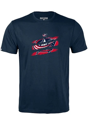 Levelwear Columbus Blue Jackets Youth Navy Richmond Jr Painted Short Sleeve T-Shirt