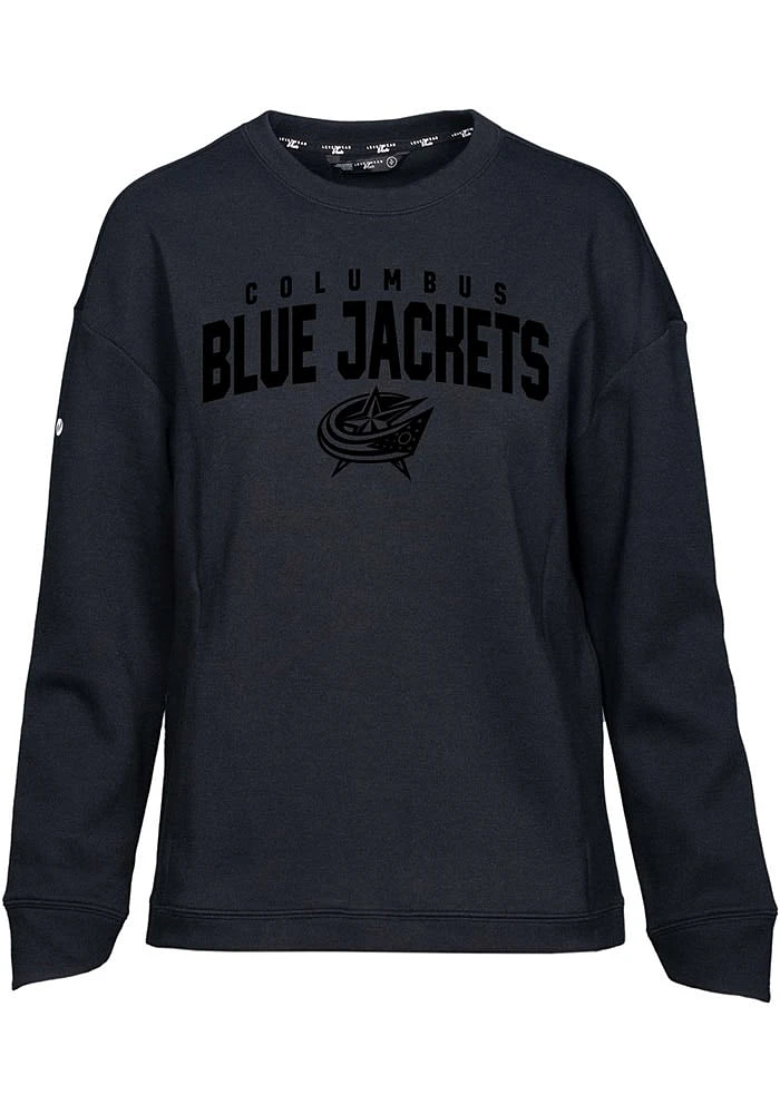 Levelwear Columbus Blue Jackets Womens Black Desert Fiona Crew Sweatshirt