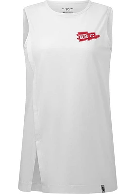 Levelwear Cincinnati Reds Womens White Influx Tank Rafters Top