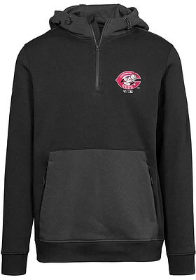 Levelwear Cincinnati Reds Mens Black Chicane Cooperstown Long Sleeve Hoodie