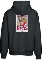 Levelwear Cincinnati Reds Mens Black Contact Cooperstown Long Sleeve Hoodie