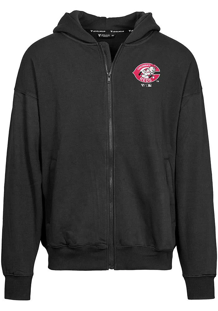 Levelwear Cincinnati Reds Mens Black Uphill Cooperstown Light Weight Jacket