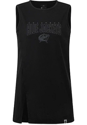 Levelwear Columbus Blue Jackets Womens Black Influx Darkmoon Tank Top