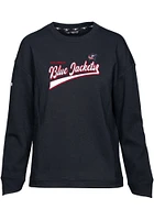 Levelwear Columbus Blue Jackets Womens Black Fiona Vintage Crew Sweatshirt