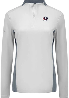 Levelwear Columbus Womens White Moxie 1/4 Zip Pullover