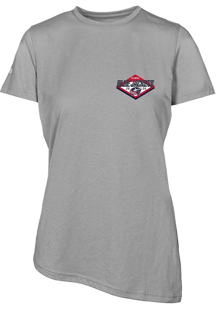 Levelwear Columbus Blue Jackets Womens Grey Birch Short Sleeve T-Shirt