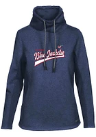 Levelwear Columbus Blue Jackets Womens Navy Loop Vintage Long Sleeve Pullover