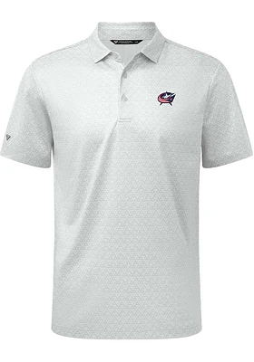 Levelwear Columbus Blue Jackets Mens White System Short Sleeve Polo