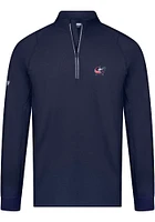 Levelwear Columbus Blue Jackets Mens Navy Theory Embroidered Long Sleeve 1/4 Zip Pullover