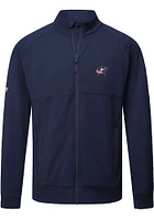 Levelwear Columbus Blue Jackets Mens Navy Form Embroidered Long Sleeve Zip