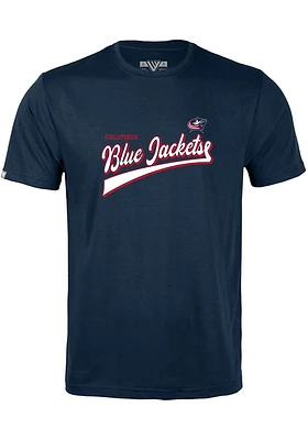 Levelwear Columbus Blue Jackets Youth Navy Richmond Jr Vintage Short Sleeve T-Shirt