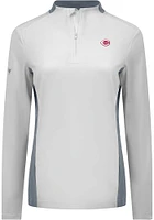 Levelwear Cincinnati Reds Womens White Moxie Qtr Zip