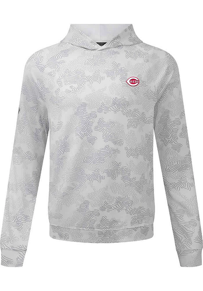 Levelwear Cincinnati Reds Mens White Blender Long Sleeve Hoodie