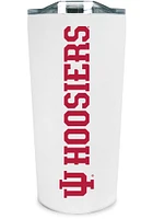 Indiana Hoosiers Team Logo 18 oz Soft Touch Stainless Steel Tumbler - White