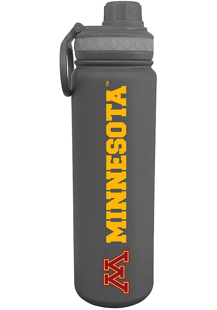 Grey Minnesota Golden Gophers 24oz Stainless Steel Water Bottle