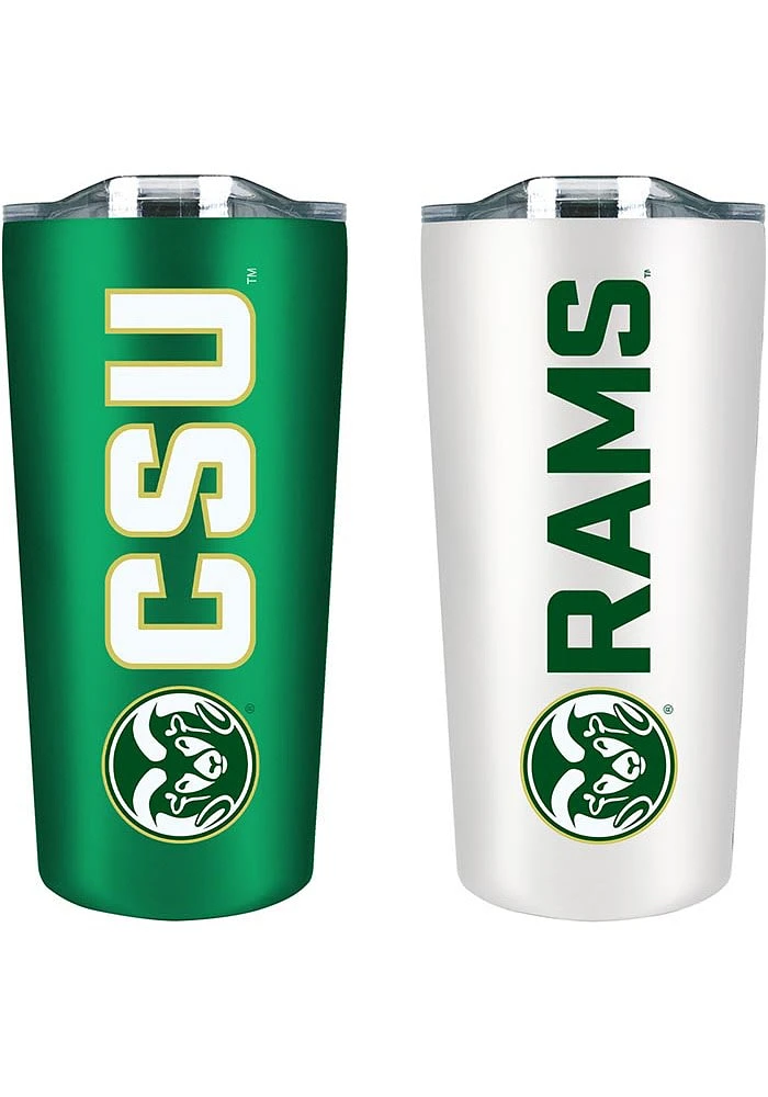 Colorado State Rams Set of 2 18oz Soft Touch Stainless Tumbler - Green