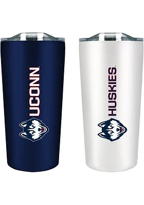 UConn Huskies Set of 2 18oz Soft Touch Stainless Tumbler - Navy Blue