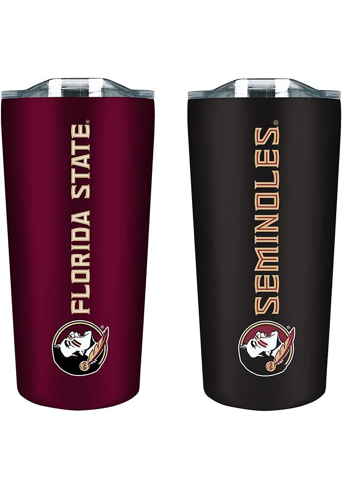Florida State Seminoles Set of 2 18oz Soft Touch Stainless Tumbler - Burgundy